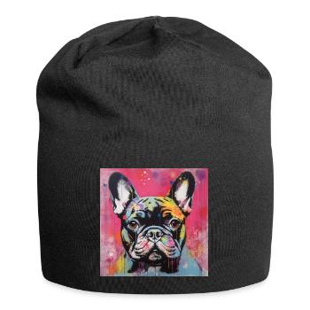 FRENCH BULLDOG - Jersey Beanie - black - Front