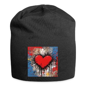 HEART A LIVE STREET ART - Jersey Beanie - black - Front