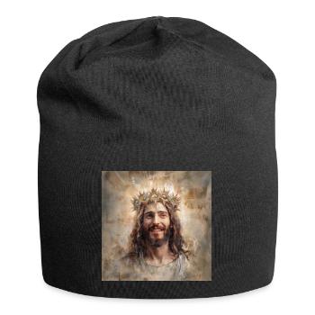 JESUS CHRIST PORTRAIT STREET ART - Bonnet en jersey - noir - Devant
