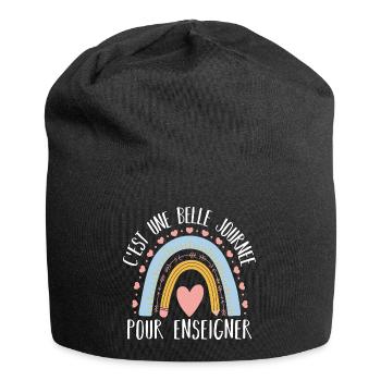 Une belle journée pour enseigner cadeau maîtresse - Bonnet en jersey - noir - Devant