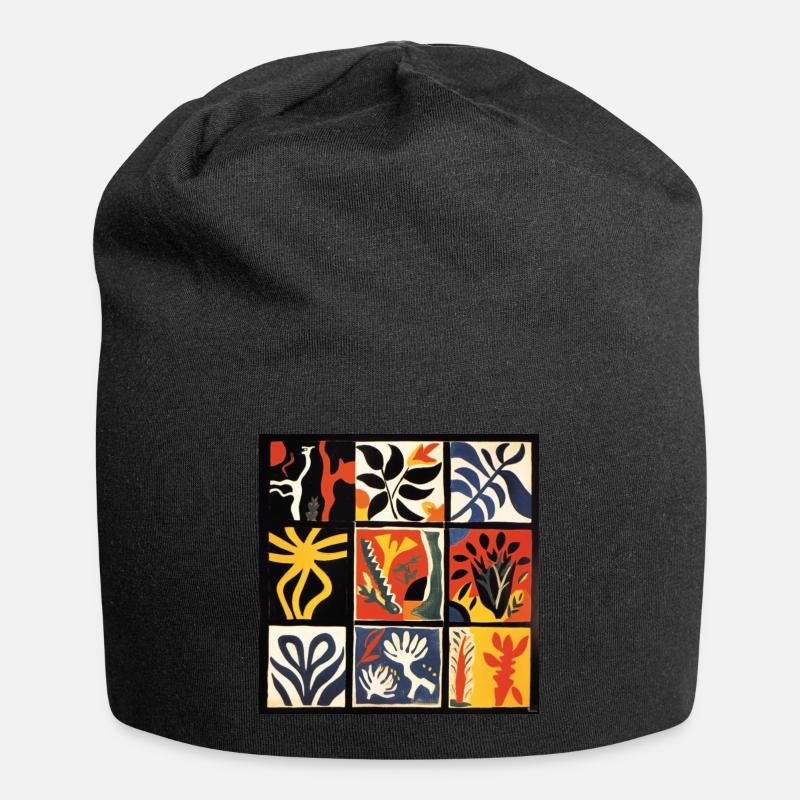 ZEITGENÖSSISCHER BLUMENSTRAUSS - Jersey-Beanie - Schwarz