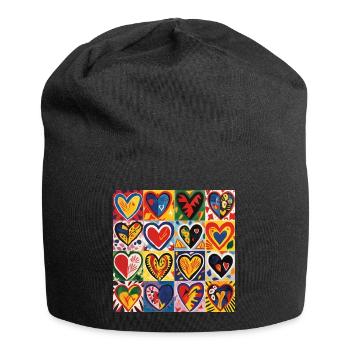 HEART OF LOVE STREET ART - Jersey Beanie - black - Front