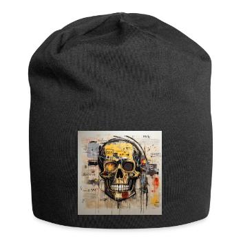 SKULL STREET ART - Bonnet en jersey - noir - Devant