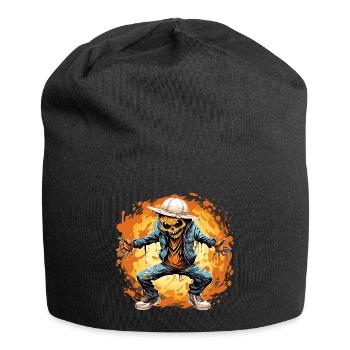 Happy Halloween Jack O Lantern Dabbing Monster - Jersey Beanie - black - Front