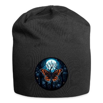 Insekt Nachtfalter Schmetterling in der Nacht - Jersey-Beanie - Schwarz - Vorne