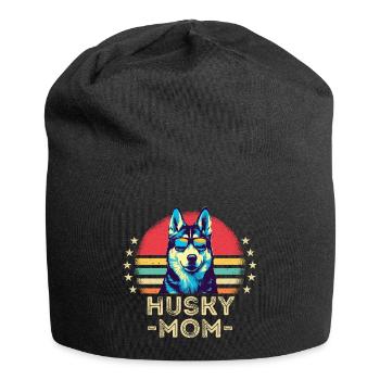 Husky mit sonnenbrille retro - Jersey-Beanie - Schwarz - Vorne