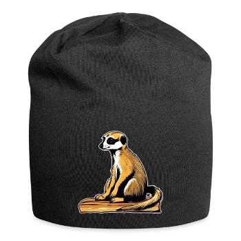 Cute meerkat - Jersey Beanie - black - Front