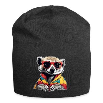 Suricate coquin avec lunettes de soleil - Bonnet en jersey - charbon - Devant