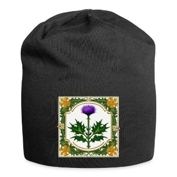 Distel als Wappen III - Jersey-Beanie - Schwarz - Vorne