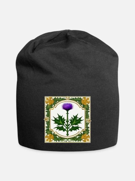 Distel als Wappen III - Jersey-Beanie - Schwarz