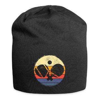 Table tennis, table tennis racket, table tennis ball - Jersey Beanie - black - Front