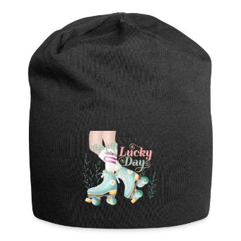 Roller Skating Girl - Jersey Beanie - black - Front