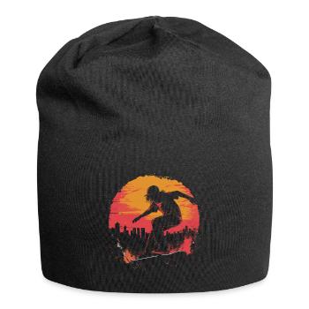 Skateboarder Skateboard Skater Skater Sun - Jersey Beanie - black - Front