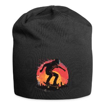Skateboarder Skateboard Skater Skater Sun - Jersey Beanie - black - Front