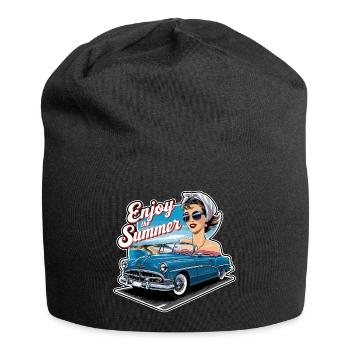 Cabrio Frau Enjoy the Summer 1950er 1960er - Jersey-Beanie - Schwarz - Vorne