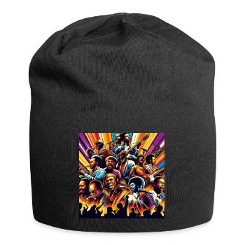 Afro Soul Style, Elektrische Harmonie - Jersey-Beanie - Schwarz - Vorne