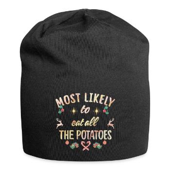most likely to eat all the potatoes - Jersey-Beanie - Schwarz - Vorne