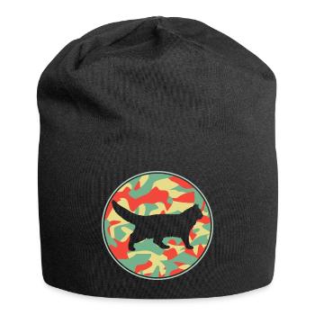 Vintage Norwegian Katze - Jersey-Beanie - Schwarz - Vorne