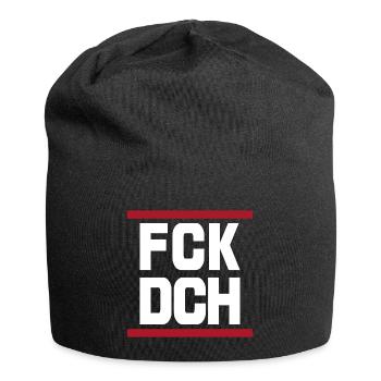 FCK DCH Fuck You Saying Quote - Jersey Beanie - black - Front