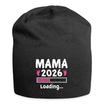 Mama 2026 Loading - Jersey-Beanie - Schwarz - Vorne