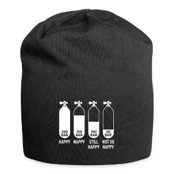 Sauerstoffflasche lustig Happy Diver T-Shirt Tauchen - Jersey-Beanie - Schwarz - Vorne