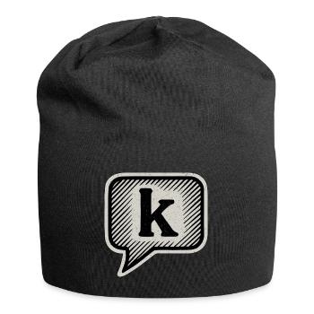 Texto drôle introverti - K bulle de dialogue - Bonnet en jersey - noir - Devant