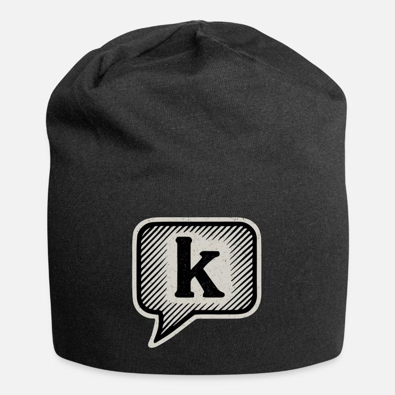 Texto drôle introverti - K bulle de dialogue - Bonnet en jersey - noir