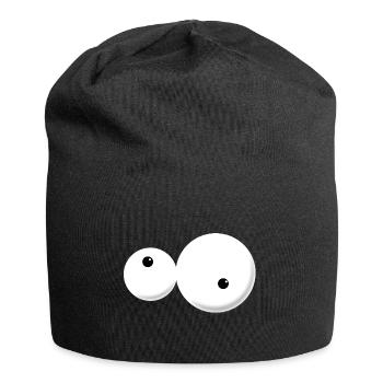 Augen - Jersey-Beanie - Schwarz - Vorne