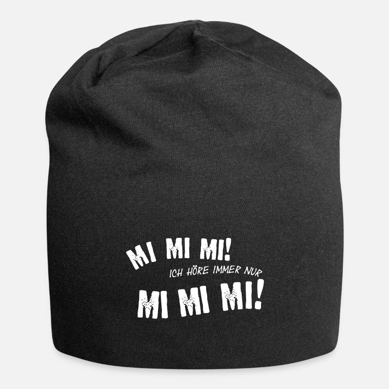 Mi Mi Mi Sarkastischer Gesellschaftskritik Spruch - Jersey-Beanie - Schwarz