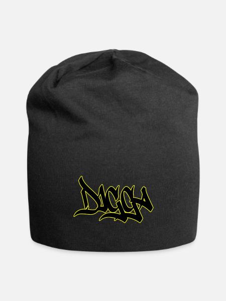 Digga - Jersey-Beanie - Schwarz