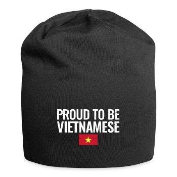 Fier d’être vietnamien Vietnam Drapeau vietnamien - Bonnet en jersey - noir - Devant