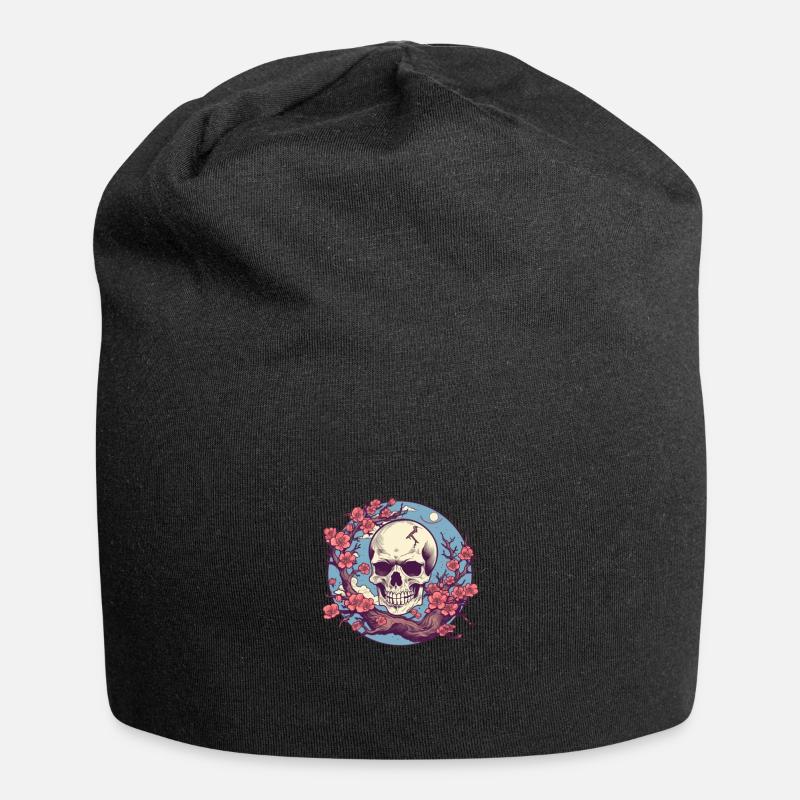 Skull Totenkopf Logo - Bonnet en jersey - noir
