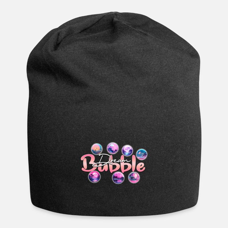 Dream Bubble Colorful Landscape - Jersey-Beanie - Schwarz