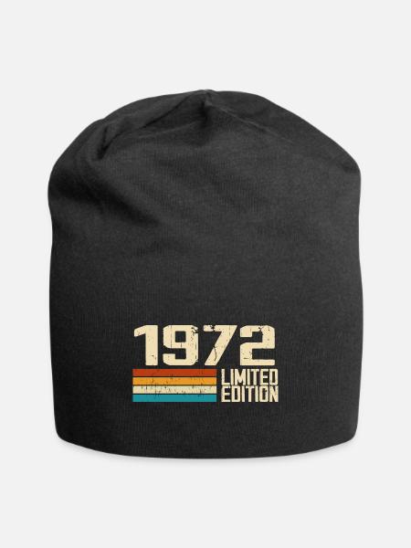 Né en 1972 - Vintage 1972 Anniversaire Rétro - Bonnet en jersey - noir