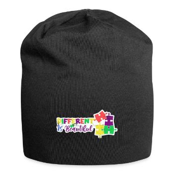 PUZZLE ADHS AUTIST ANDERS IST SCHÖN SPRUCH MOTIVE - Jersey-Beanie - Schwarz - Vorne