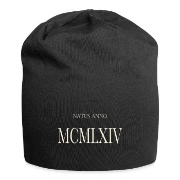 Natus Anno 1964 - Jersey-Beanie - Schwarz - Vorne