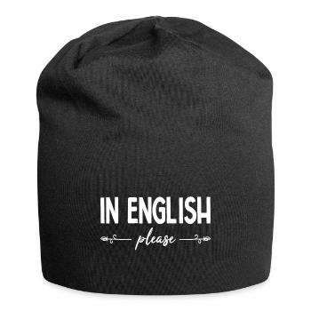 Auf Englisch unterrichten Sie bitte Englisch Business Humor - Jersey-Beanie - Schwarz - Vorne