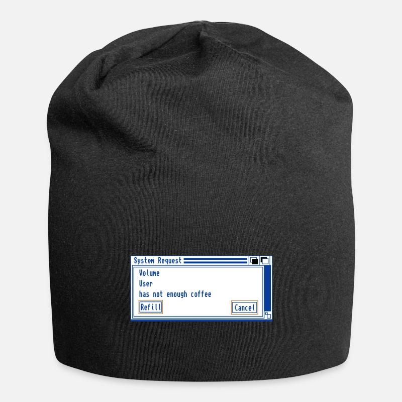 Coffee Checkbox System Request - Jersey Beanie - black