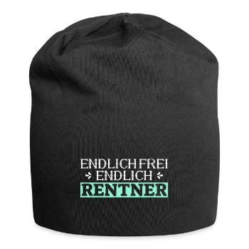 Endlich Frei Endlich Rentner Lustiges Renten - Jersey-Beanie - Schwarz - Vorne