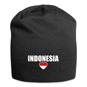 Indonesien Indonesische Flagge Indonesier - Jersey-Beanie - Schwarz - Vorne