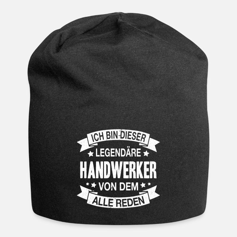 Handwerker Legendär Spruch - Jersey-Beanie - Schwarz