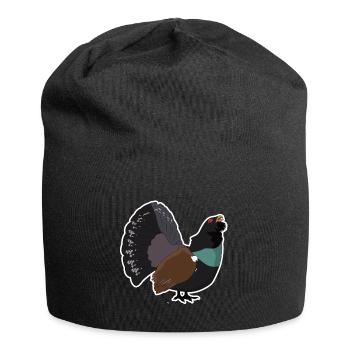 Coq de forêt Motif De grand tétras - Bonnet en jersey - noir - Devant