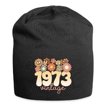 Retro Groovy 1973 Fête Anniversaire Femme 50 Ans - Bonnet en jersey - noir - Devant