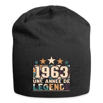 Homme Né En 1963 Anniversaire 60 Ans - Bonnet en jersey - noir - Devant