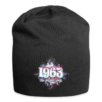 Fête Anniversaire Femme 1963 60 Ans Anniversaire - Bonnet en jersey - noir - Devant