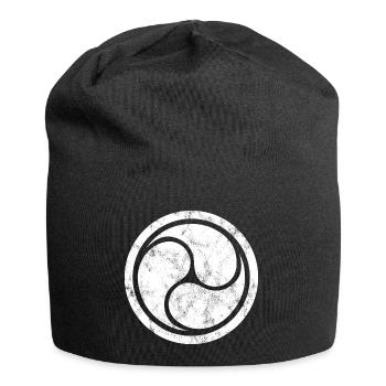 Triple Yin Yang, Tao, Zen Buddhism, Tibet, Japan - Jersey Beanie - black - Front