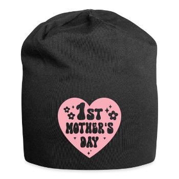 Erster Muttertag Mama - Jersey-Beanie - Schwarz - Vorne
