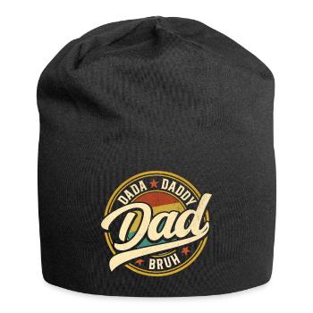 Dada Papa Bruh Vatertagsgeschenk 2024 - Jersey-Beanie - Schwarz - Vorne