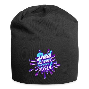 Vater und Sohn für immer cool Vatertag - Jersey-Beanie - Schwarz - Vorne