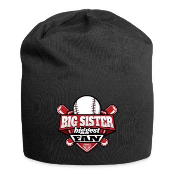 Big Sister Größter Baseball-Fan - Jersey-Beanie - Schwarz - Vorne